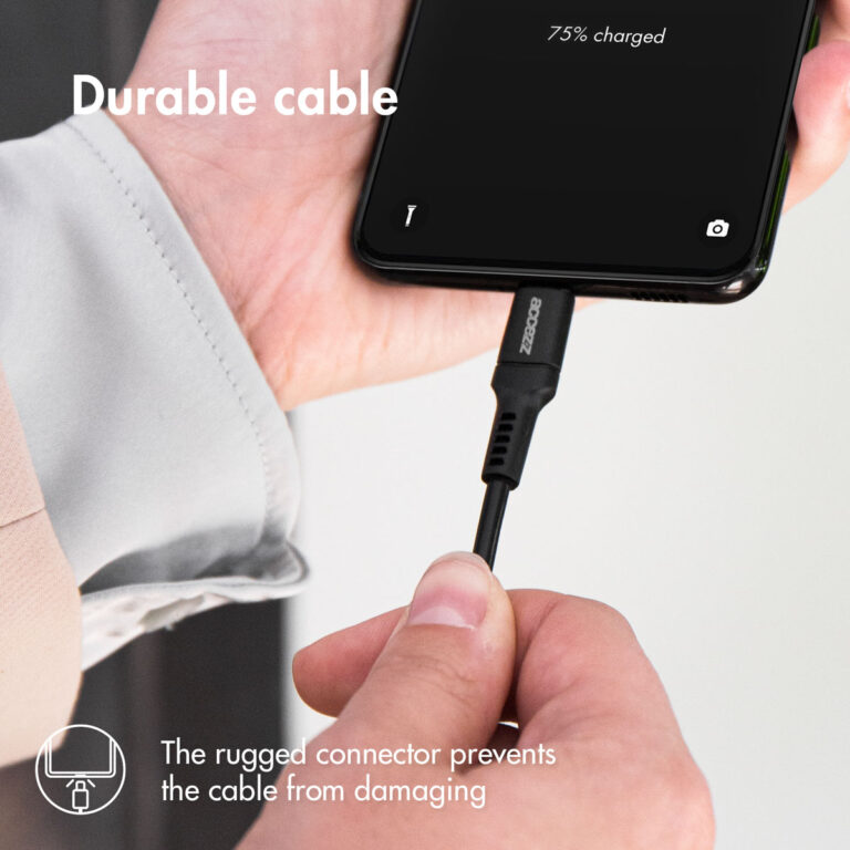 Accezz Wall Charger met USB-C naar USB kabel - Oplader - 20 Watt - 1 meter - Zwart - Afbeelding 10