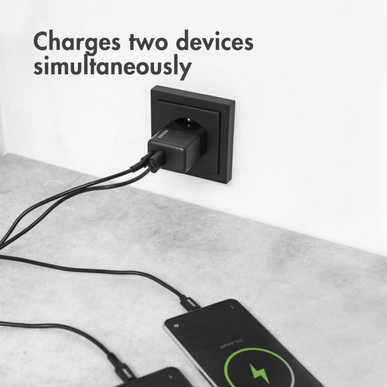 Accezz Wall Charger met USB-C naar USB kabel - Oplader - 20 Watt - 1 meter - Zwart - Afbeelding 8