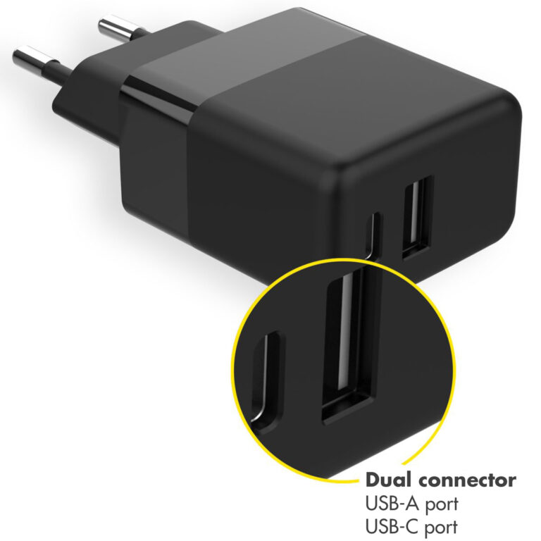 Accezz Wall Charger met USB-C naar USB kabel - Oplader - 20 Watt - 1 meter - Zwart - Afbeelding 6