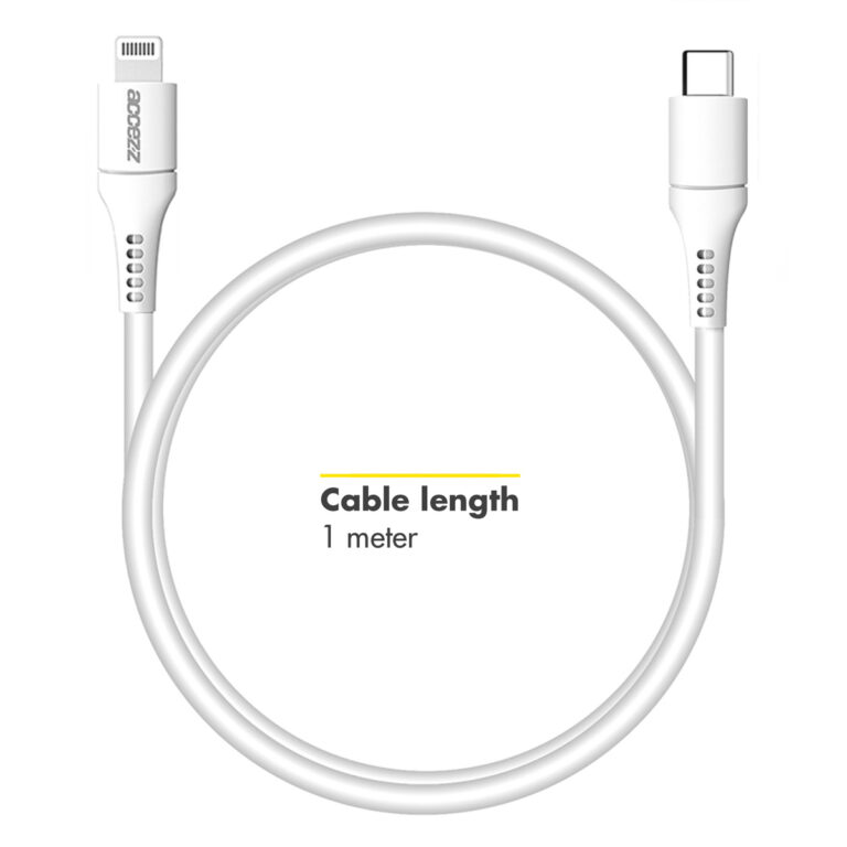 Accezz Wall Charger met Lightning naar USB-C kabel - Oplader - MFi certificering - 20 Watt - 1 meter - Wit - Afbeelding 10