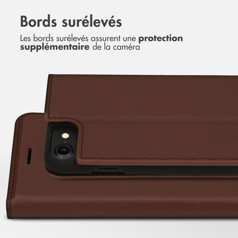 Accezz Premium Leather Slim Bookcase iPhone SE (2022 / 2020) / 8 / 7 / 6(s) - Bruin - Afbeelding 7