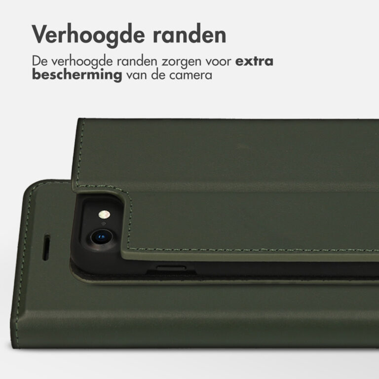 Accezz Premium Leather Slim Bookcase iPhone SE (2022 / 2020) / 8 / 7 / 6(s) - Groen - Afbeelding 4