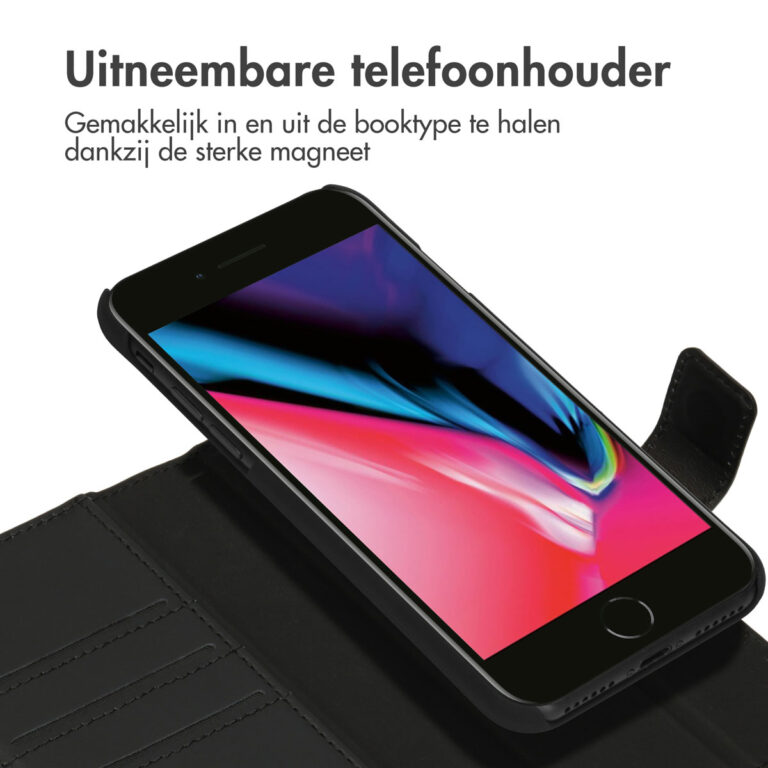 Accezz Premium Leather 2 in 1 Wallet Bookcase iPhone SE (2022 / 2020) / 8 / 7 / 6(s) - Zwart - Afbeelding 3