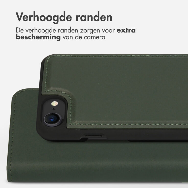 Accezz Premium Leather 2 in 1 Wallet Bookcase iPhone SE (2022 / 2020) / 8 / 7 / 6(s) - Groen - Afbeelding 3
