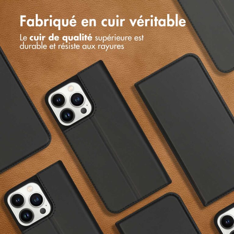 Accezz Premium Leather Slim Bookcase iPhone 13 Pro - Zwart - Afbeelding 9