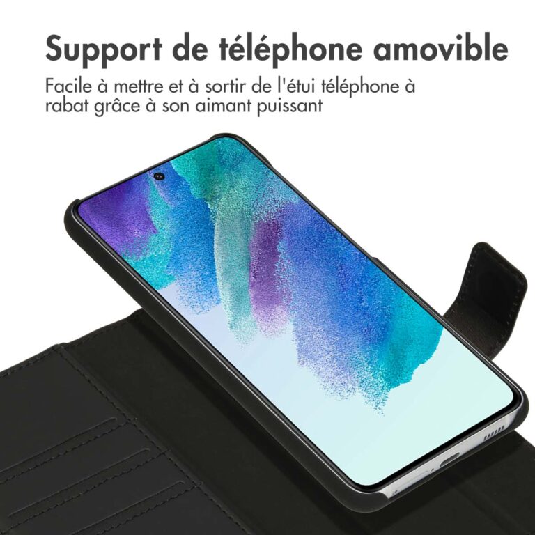Accezz Premium Leather 2 in 1 Wallet Bookcase Samsung Galaxy S21 FE - Zwart - Afbeelding 7