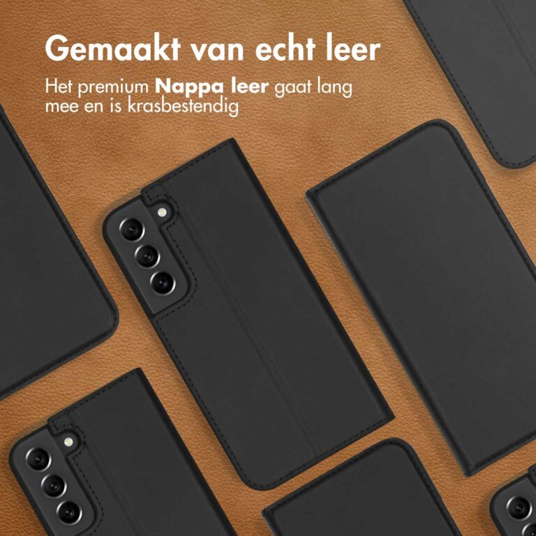 Accezz Premium Leather Slim Bookcase Samsung Galaxy S22 - Zwart - Afbeelding 6