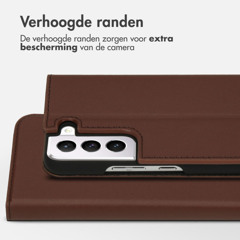 Accezz Premium Leather Slim Bookcase Samsung Galaxy S22 Plus - Bruin - Afbeelding 8