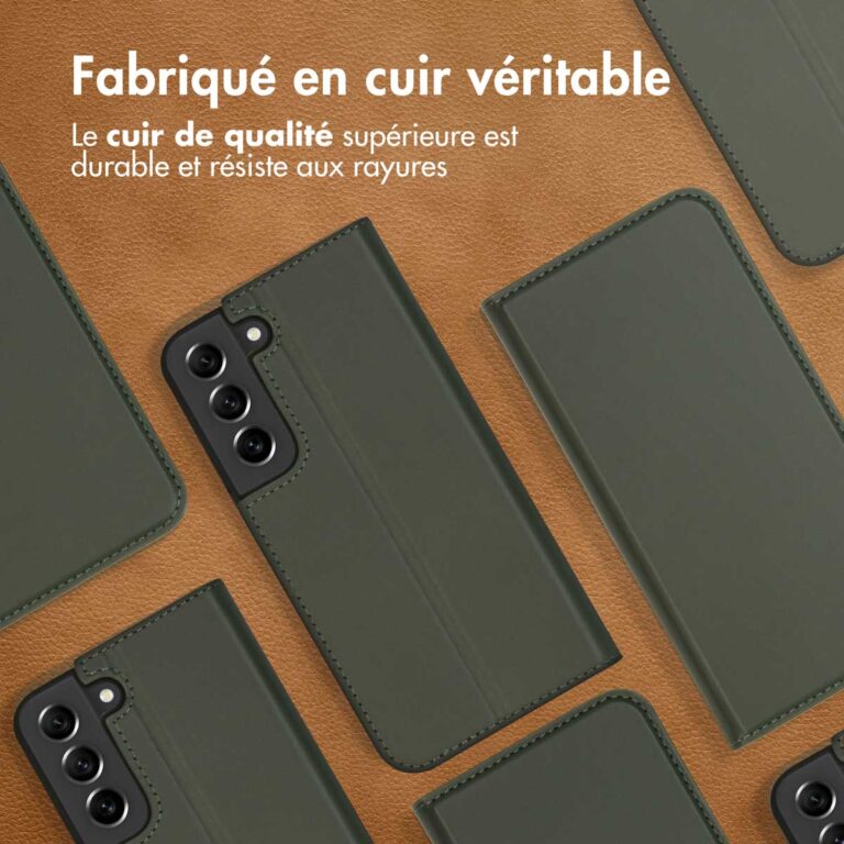 Accezz Premium Leather Slim Bookcase Samsung Galaxy S22 Plus - Groen - Afbeelding 9