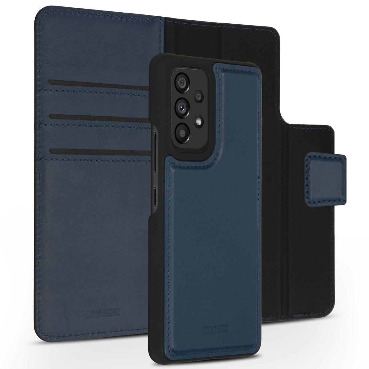 Accezz Premium Leather 2 in 1 Wallet Bookcase Samsung Galaxy A53 – Donkerblauw