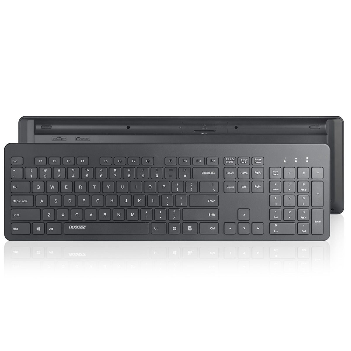 Accezz Premium Desktop QWERTY Bluetooth Keyboard – Zwart