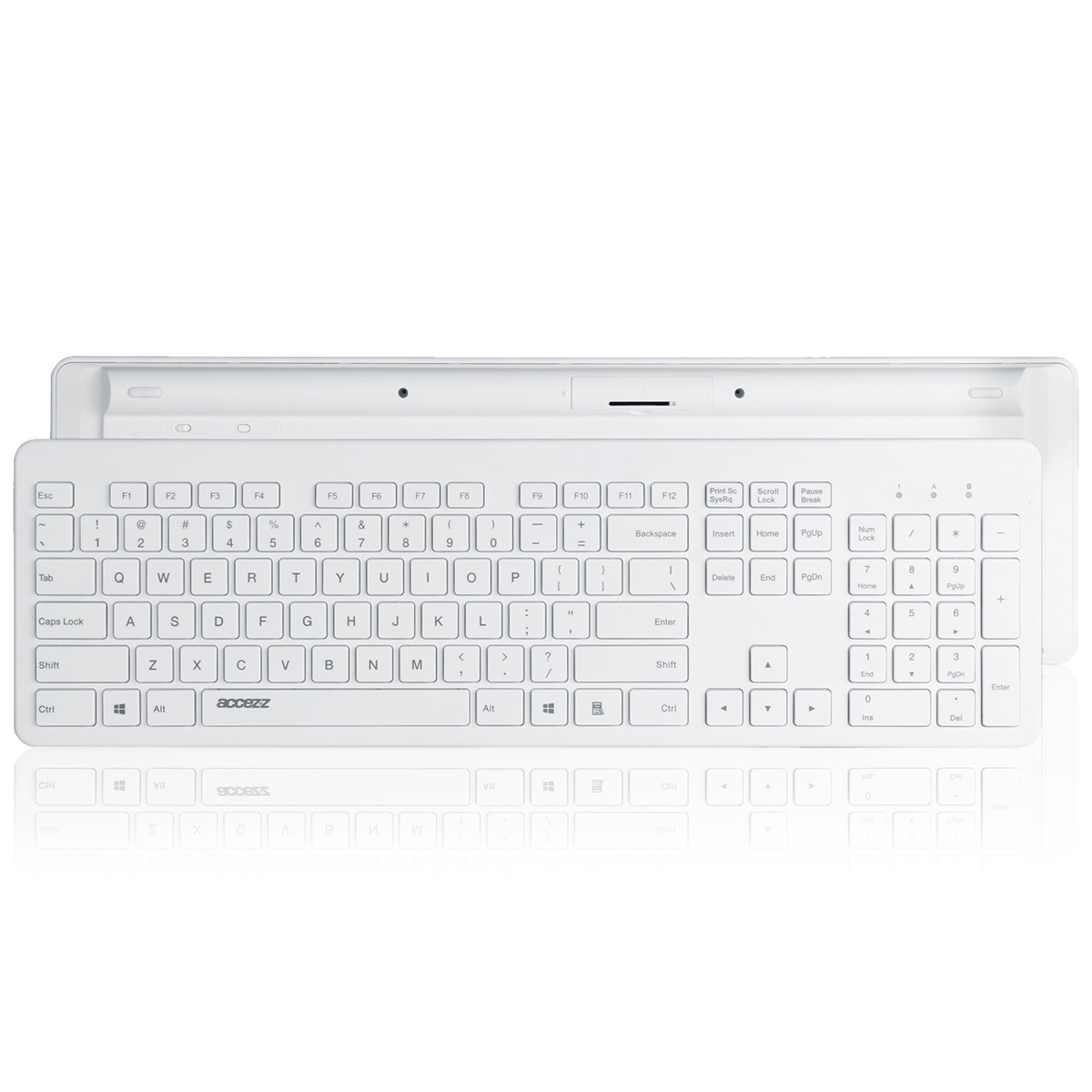 Accezz Premium Desktop QWERTY Bluetooth Keyboard – Wit