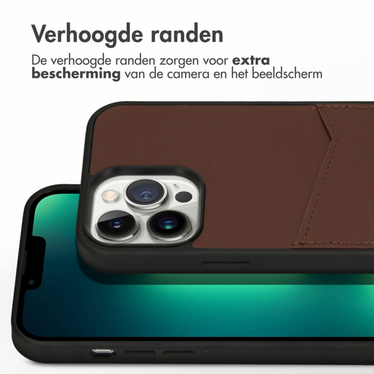 Accezz Premium Leather Card Slot Backcover iPhone 13 Pro Max - Bruin - Afbeelding 9