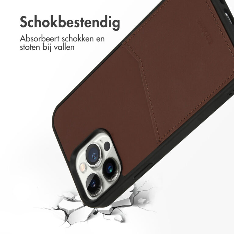 Accezz Premium Leather Card Slot Backcover iPhone 13 Pro Max - Bruin - Afbeelding 7