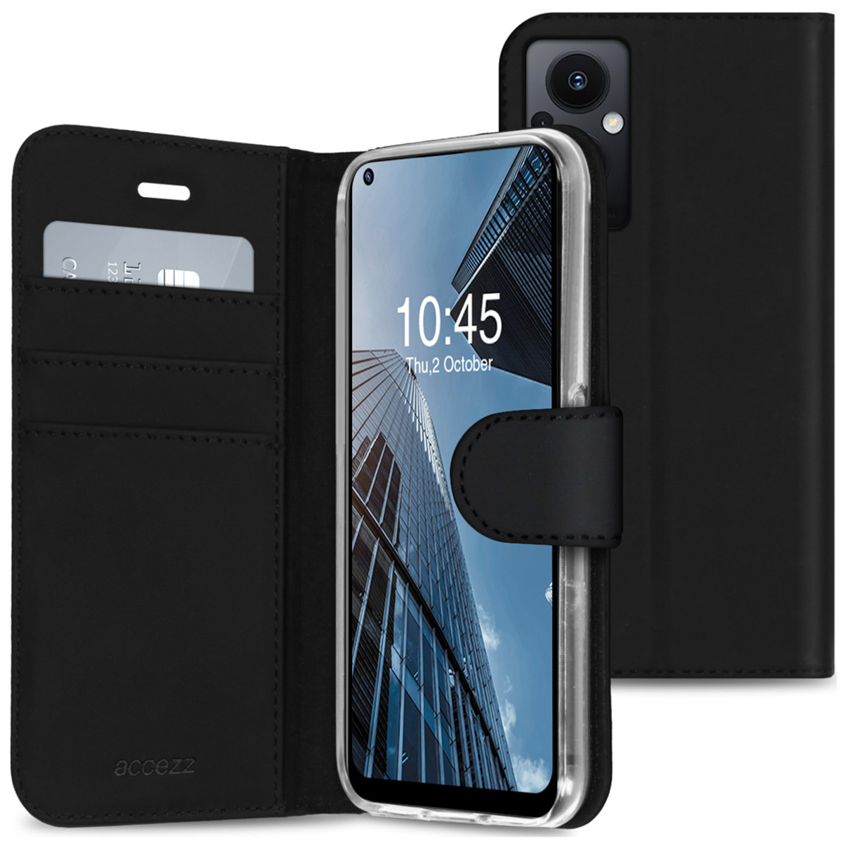 Accezz Wallet Softcase Bookcase Oppo Reno8 Lite – Zwart