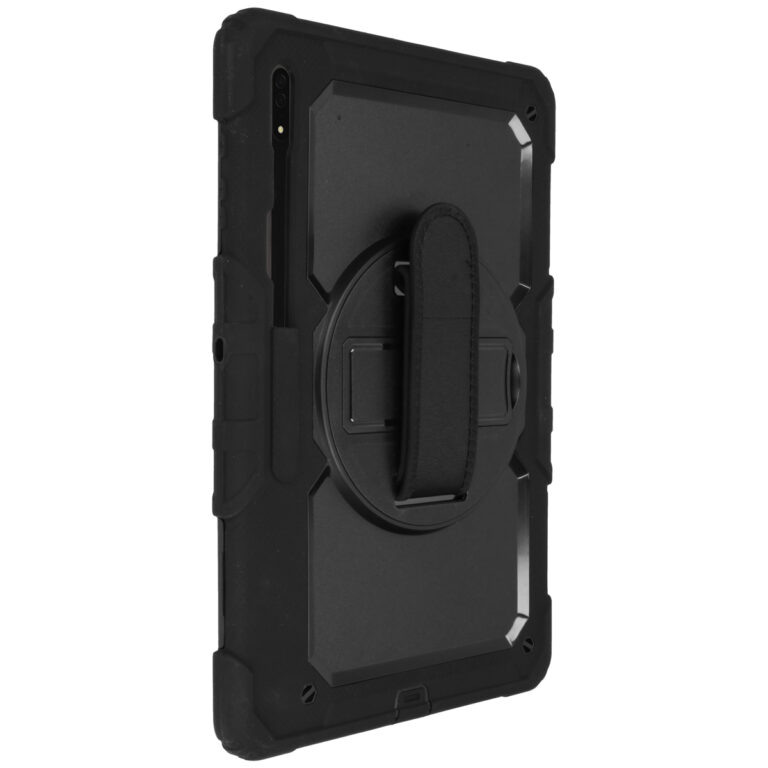 Extreme Backcover met strap Samsung Galaxy Tab S8 Ultra - Zwart - Afbeelding 3