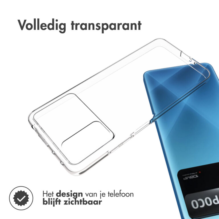 Accezz Clear Backcover Xiaomi Poco X4 Pro 5G - Transparant - Afbeelding 4