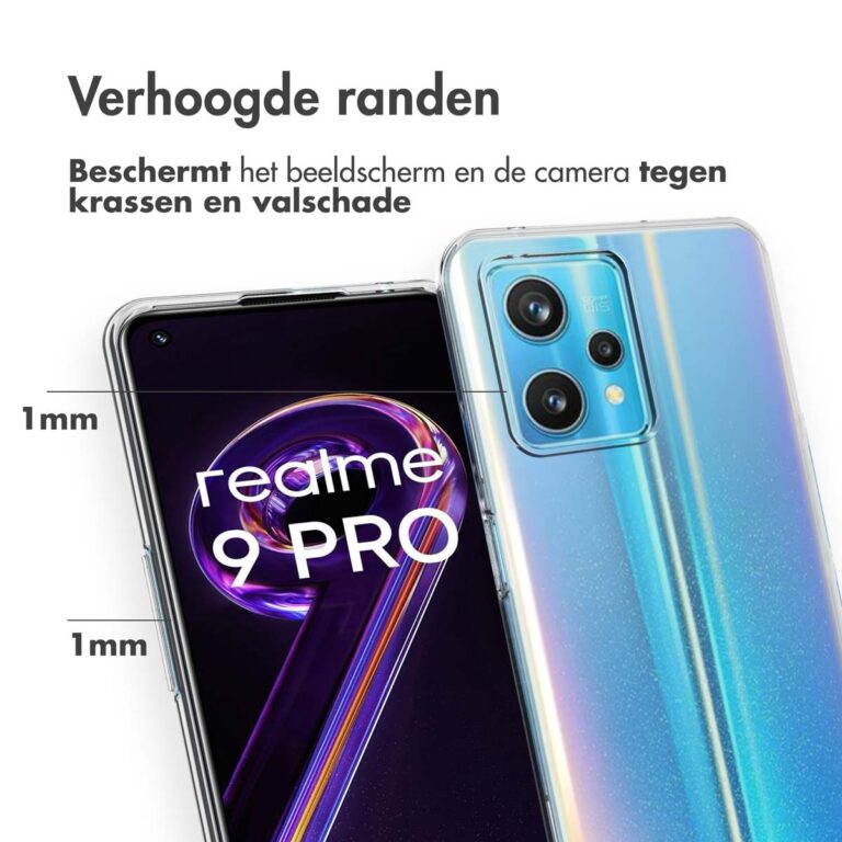 Accezz Clear Backcover Realme 9 Pro Plus - Transparant - Afbeelding 3