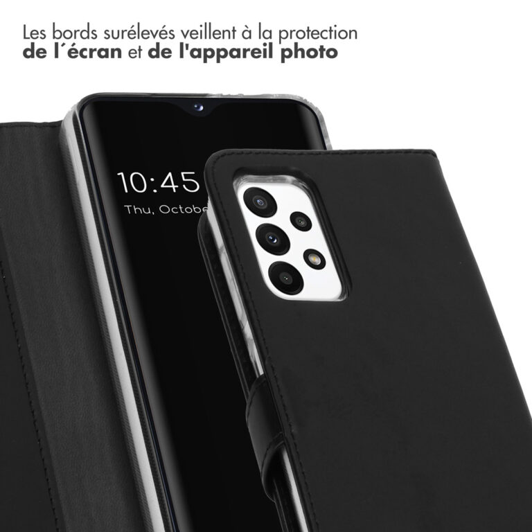 Selencia Echt Leren Bookcase Samsung Galaxy A23 (5G) - Zwart - Afbeelding 7