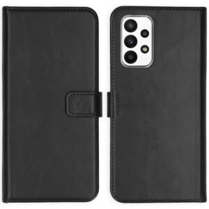 Selencia Echt Leren Bookcase Samsung Galaxy A23 (5G) - Zwart