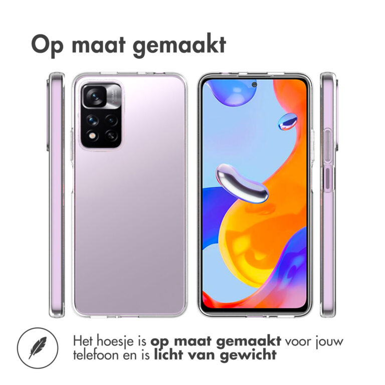 Accezz Clear Backcover Xiaomi Redmi Note 11 Pro - Transparant - Afbeelding 2
