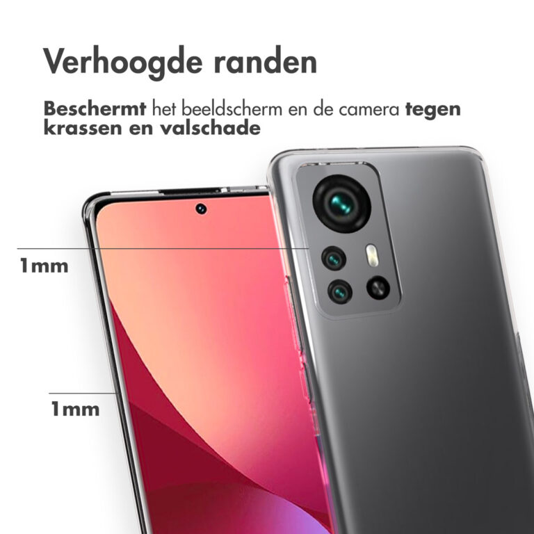 Accezz Clear Backcover Xiaomi 12 Pro - Transparant - Afbeelding 4