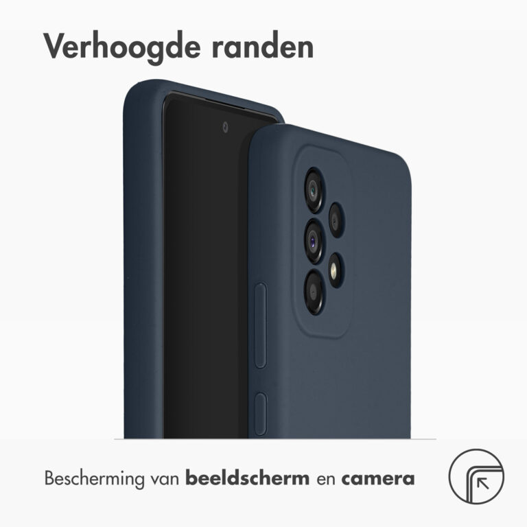 Accezz Liquid Silicone Backcover Samsung Galaxy A53 - Donkerblauw - Afbeelding 3