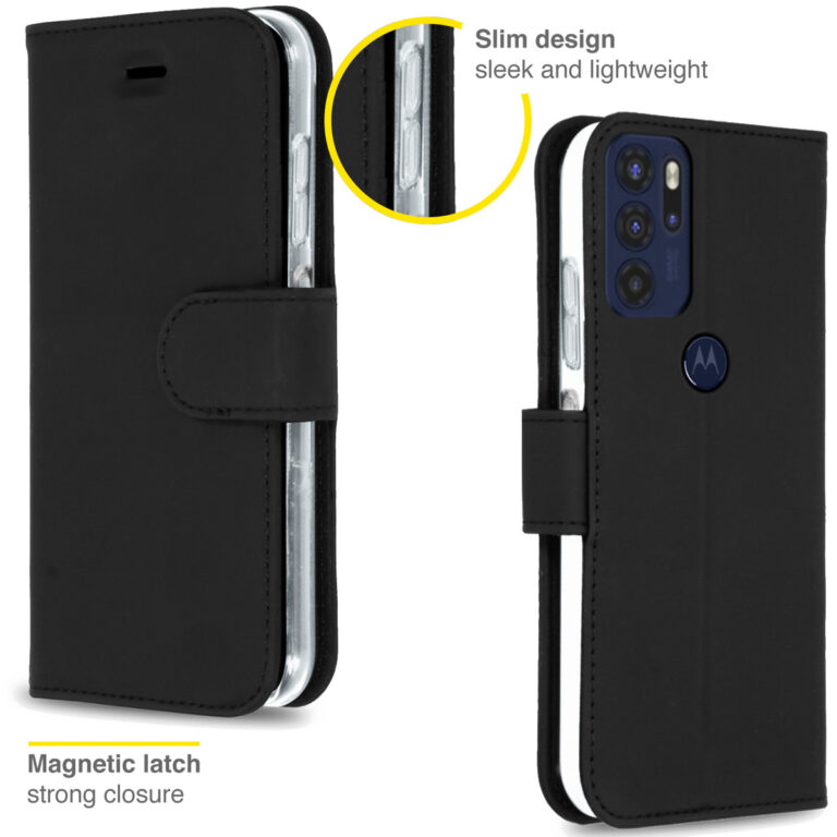 Accezz Wallet Softcase Bookcase Motorola Moto G60 - Zwart - Afbeelding 3