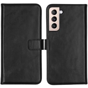 Selencia Echt Leren Bookcase Samsung Galaxy S22 Plus - Zwart