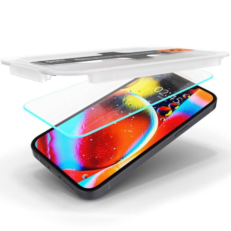 Spigen GLAStR EZ Fit Screenprotector 2 Pack + Applicator Apple iPhone 13 / 13 Pro / 14 / 16e - Afbeelding 7