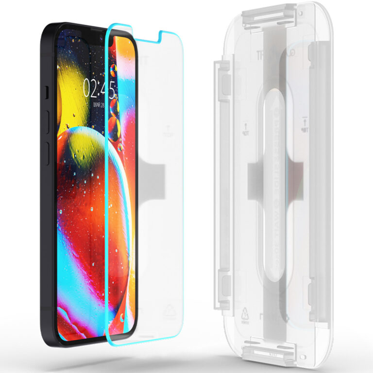 Spigen GLAStR EZ Fit Screenprotector 2 Pack + Applicator Apple iPhone 13 / 13 Pro / 14 / 16e - Afbeelding 5