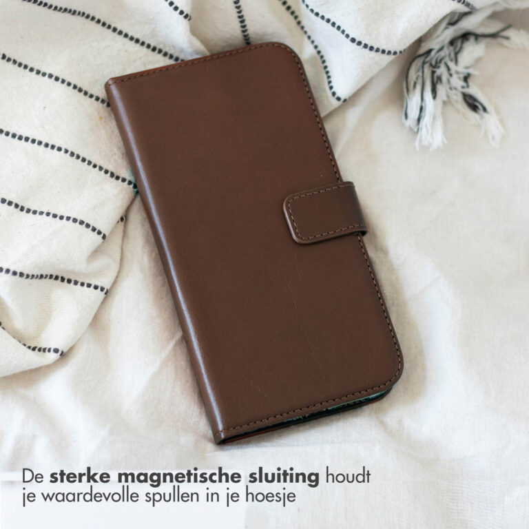 Selencia Echt Leren Bookcase Samsung Galaxy S21 FE - Bruin - Afbeelding 6