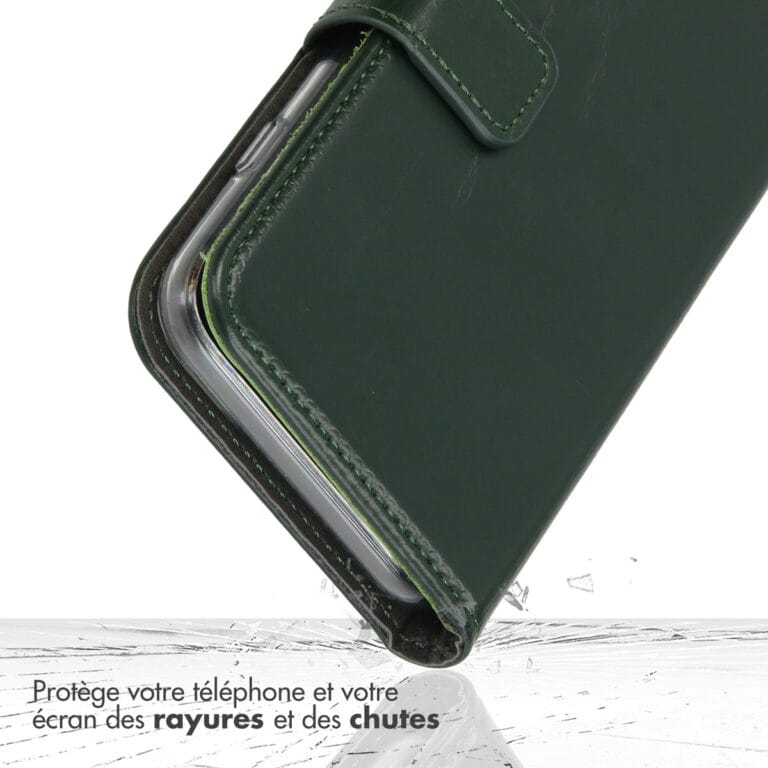 Selencia Echt Leren Bookcase iPhone 13 Pro Max - Groen - Afbeelding 7
