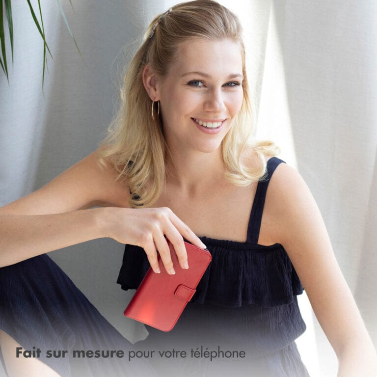 Selencia Echt Leren Bookcase iPhone 13 Pro Max - Rood - Afbeelding 8