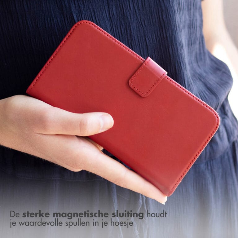 Selencia Echt Leren Bookcase iPhone 13 Pro Max - Rood - Afbeelding 6