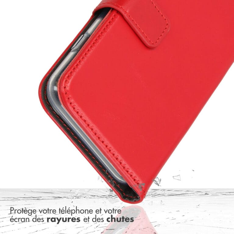 Selencia Echt Leren Bookcase iPhone 13 Pro Max - Rood - Afbeelding 7
