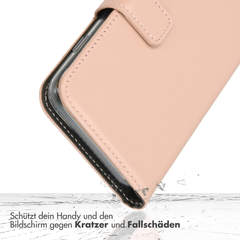 Selencia Echt Leren Bookcase iPhone 13 Pro Max - Roze - Afbeelding 10