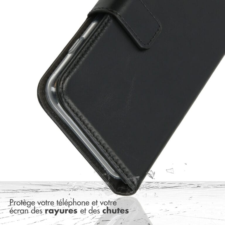 Selencia Echt Leren Bookcase iPhone 13 Pro Max - Zwart - Afbeelding 7