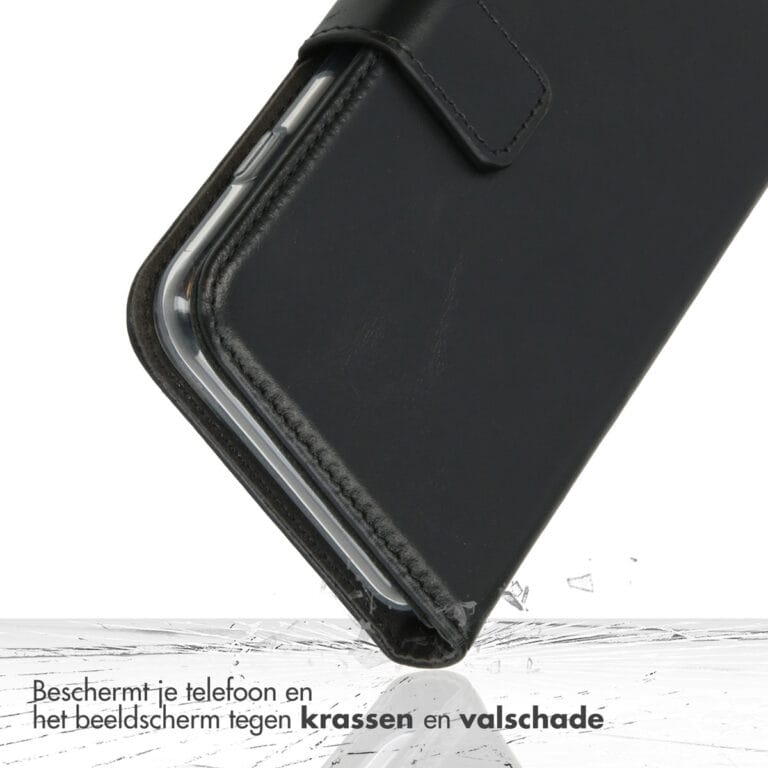 Selencia Echt Leren Bookcase Samsung Galaxy S22 - Zwart - Afbeelding 10