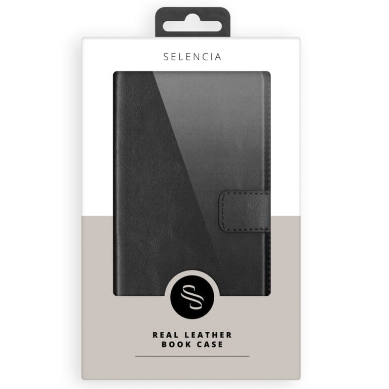 Selencia Echt Leren Bookcase Samsung Galaxy S22 - Zwart - Afbeelding 9