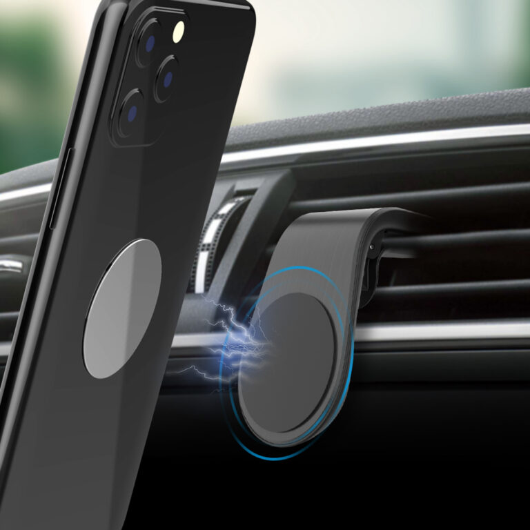 Accezz Telefoonhouder auto - Universeel - Ventilatierooster - Magnetisch - Zwart - Afbeelding 3