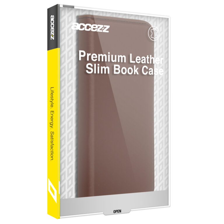 Accezz Premium Leather Slim Bookcase iPhone 13 Pro Max - Bruin - Afbeelding 2