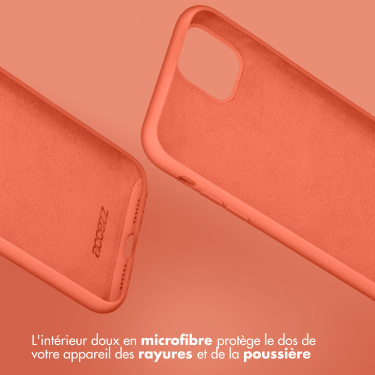 Accezz Liquid Silicone Backcover iPhone 13 - Nectarine - Afbeelding 9