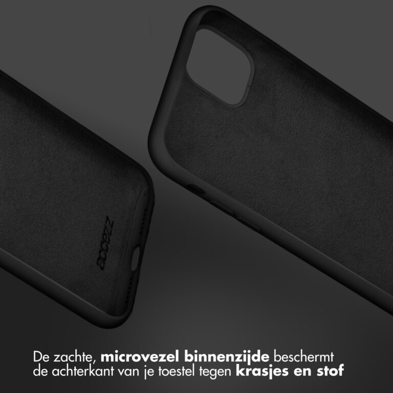 Accezz Liquid Silicone Backcover Samsung Galaxy A13 (5G) / A04s - Zwart - Afbeelding 6