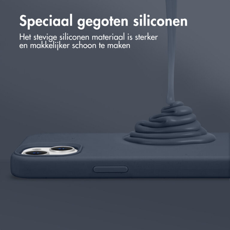 Accezz Liquid Silicone Backcover met MagSafe iPhone 13 Mini - Donkerblauw - Afbeelding 9